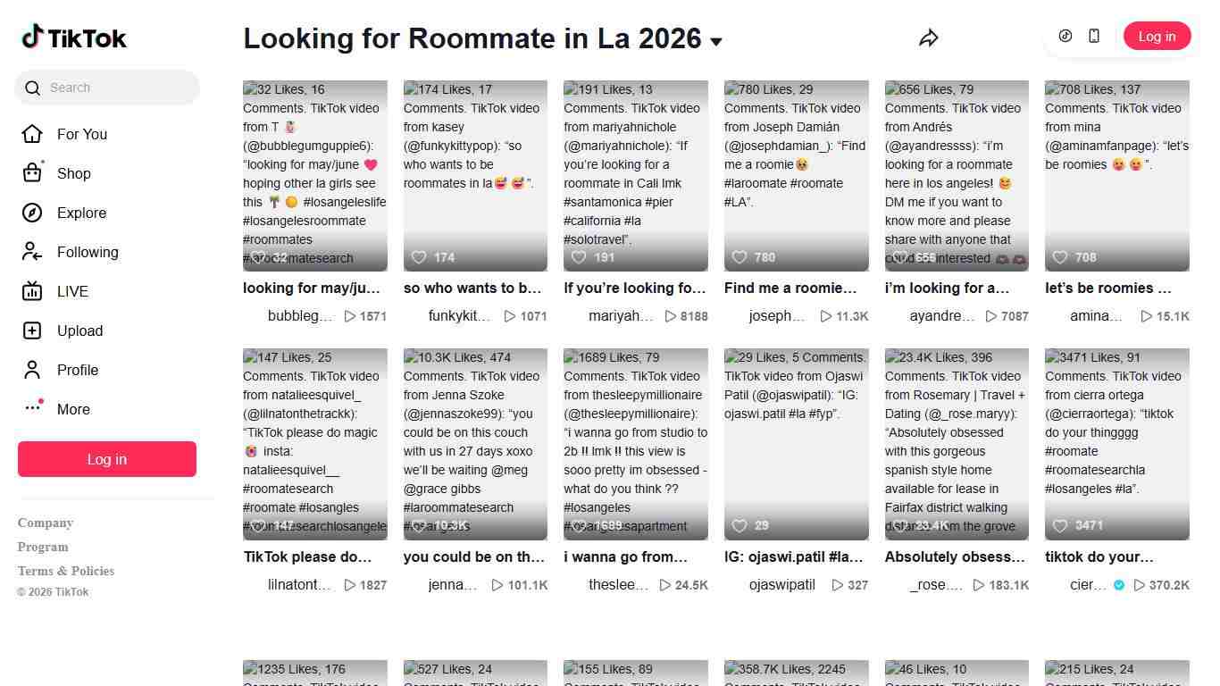 Looking for Roommate in La 2026 | TikTok