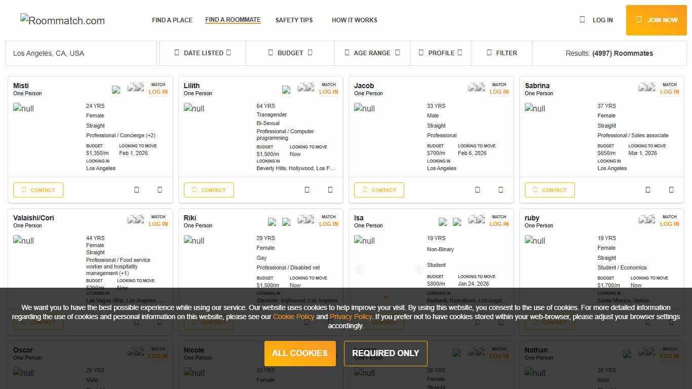 Roommate Finder in Los Angeles. Rent out your room.